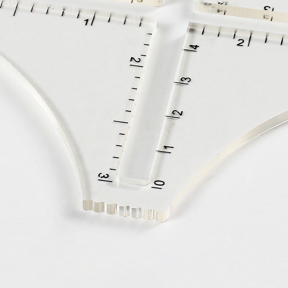 Sewing Gauge Ruler - Przezroczysta linijka do pomiaru gęstości splotu,