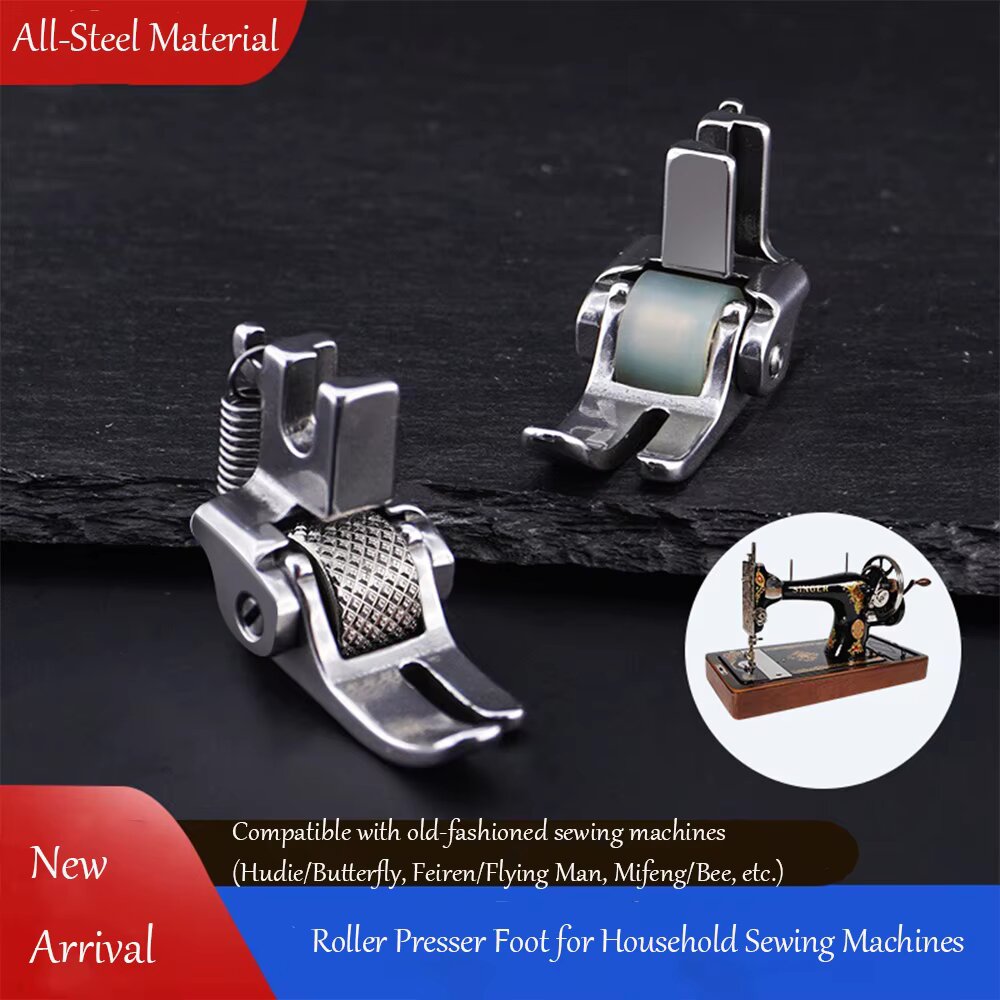 Textile Sewing Machine - Stopka dociskowa rolkowa, w całości ze