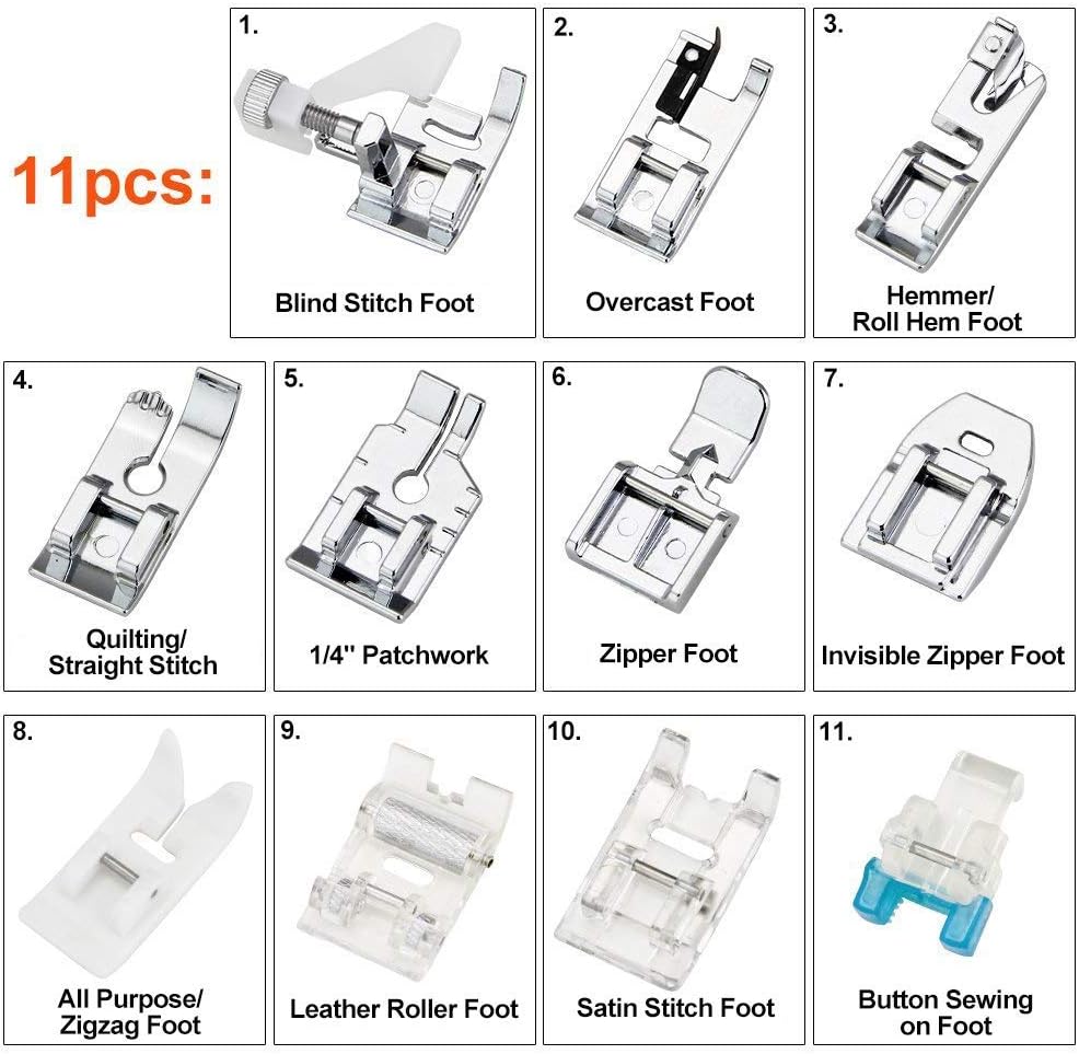 Zestaw 11 stopek dociskowych - – Textile Sewing Machine recenzja i cena