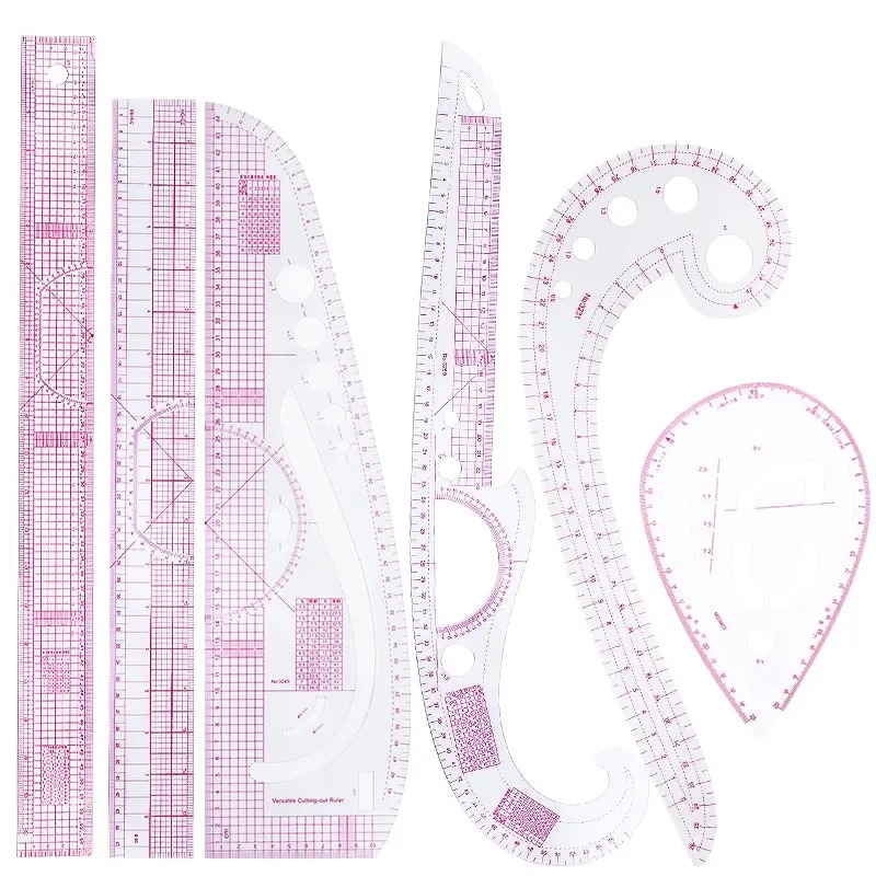 6 sztuk francuska linijka krzy – Sewing Gauge Ruler recenzja i cena
